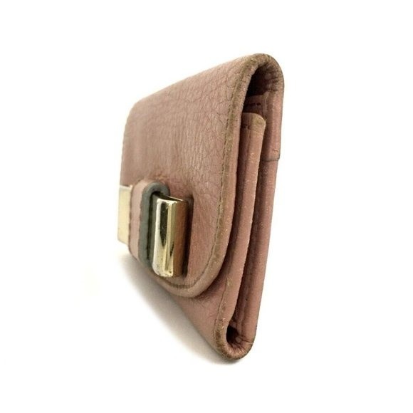 Chloe Ribbon Leather 6 Ring Key Case Pink Key Holder Key Wallet - Picture 2 of 8